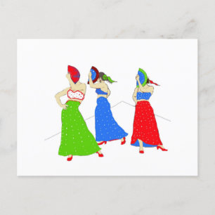 Invitation Carte Postale Flamenco
