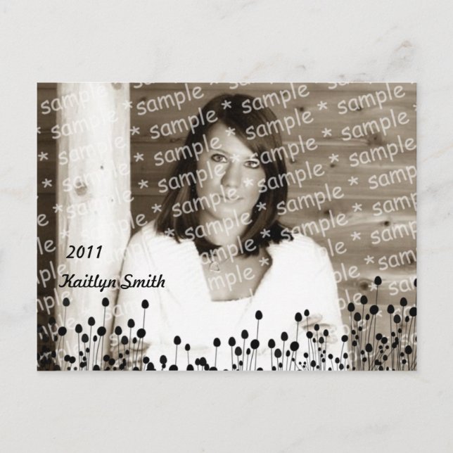 Invitation Carte Postale Fleur sauvage Grad'Carte photo (Devant)