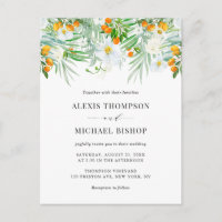 Fleurs d'orchidées et kumquats aquarelle Mariage T