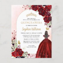 Floral Bourgogne Gold Princesse Anniversaire Quinc