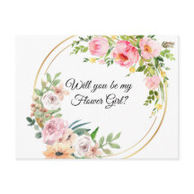 Floral Rose Serez-Vous Ma Flowergirl ?