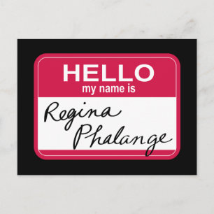 Invitation Carte Postale FRIENDS™  Bonjour, je m'appelle Regina Phalange