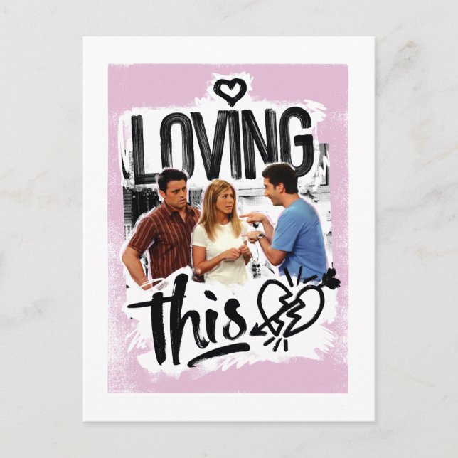 Invitation Carte Postale FRIENDS™| Joey, Rachel, & Ross - Aimer ça ! (Devant)