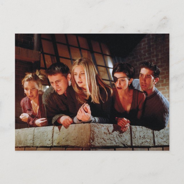 Invitation Carte Postale FRIENDS™| La Bande sur le Balcon (Devant)