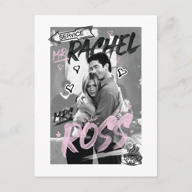Invitation Carte Postale FRIENDS™| M. Rachel et Mme Ross (Devant)