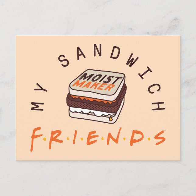 Invitation Carte Postale FRIENDS™| Mon sandwich (Devant)