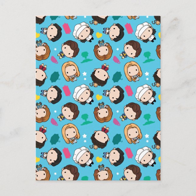 Invitation Carte Postale FRIENDS™| Motif de caractères Chibi (Devant)