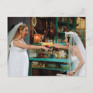 Invitation Carte Postale FRIENDS™  Phoebe et Monica en robe Mariage