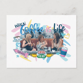 Invitation Carte Postale FRIENDS™| Quand le café est la vie