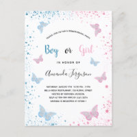 Genre révéler papillons baby showers bleu rose