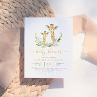Giraffe Neutre Genre Cute Baby shower Thématique