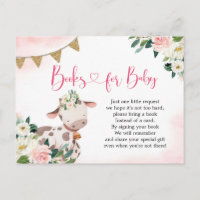 Girl Pink Farm Baby showers Livres Pour Baby Invit