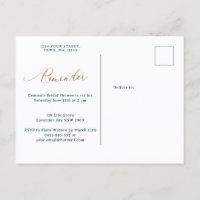 Gold Floral Forest Green rappel RSVP
