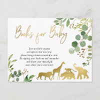Green Safari Baby shower animal Livres pour bébé