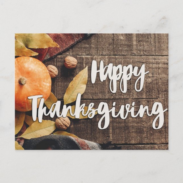 Invitation Carte Postale Happy Thanksgiving (Devant)