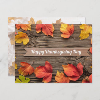 Invitation Carte Postale Happy Thanksgiving