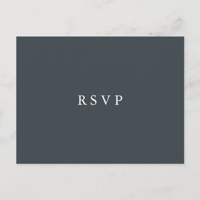 Invitation Carte Postale Hiver mystique | Mariage floral RSVP REPAS CHOIX (Devant)