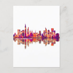 Invitation Carte Postale Ho Chi Minh City Vietnam Skyline