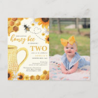 Honey Bee Aquarelle Tournesol 2e anniversaire Phot