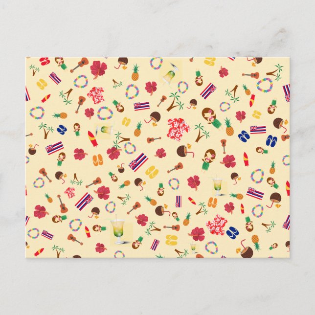 Invitation Carte Postale Hula Party à Hawaii (Devant)