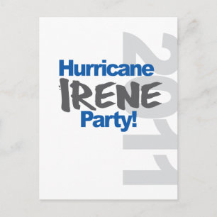 Invitation Carte Postale Hurricane Irene Party 2011