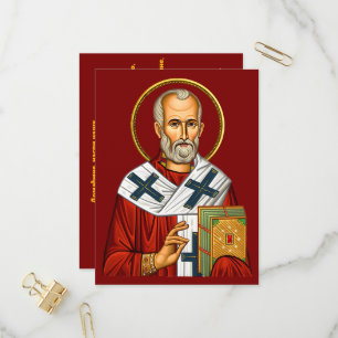 Invitation Carte Postale Icône orthodoxe de saint Nicolas 04