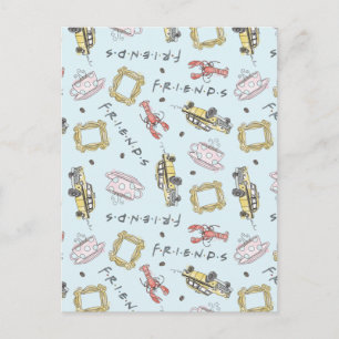 Invitation Carte Postale Icônes d'aquarelle FRIENDS™ Motif
