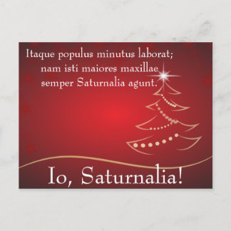 Invitation Carte Postale Io Saturnalia Citation de Petronius