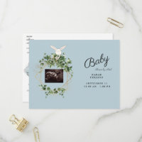 Ivy Ultrasound Photo Boy Baby shower Bunny Virtual
