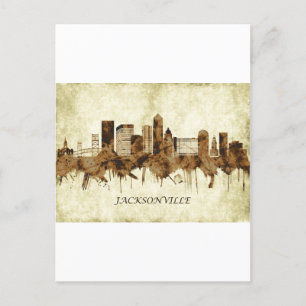 Invitation Carte Postale Jacksonville Florida Cityscape
