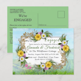 Invitation Carte Postale Jardin fleur sauvage sous un ciel ensoleillé