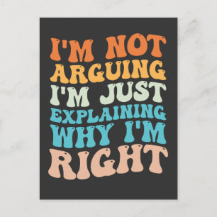 Invitation Carte Postale Je n'affirme pas que j'explique juste pourquoi j'a