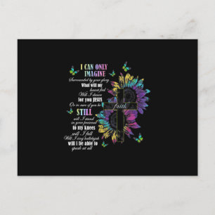 Invitation Carte Postale Je ne peux qu'imaginer la foi chrétienne Jésus Die