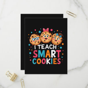 Invitation Carte Postale J'enseigne aux cookies intelligents professeur de