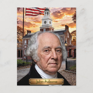 Invitation Carte Postale John Adams : 2e président des États-Unis