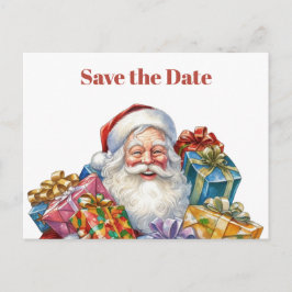 Invitation Carte Postale Jolly Santa Claus Classic Christmas Enregistrer la