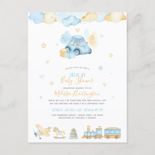 Invitation Carte Postale Jouets pour bébés peints à la main Baby shower par