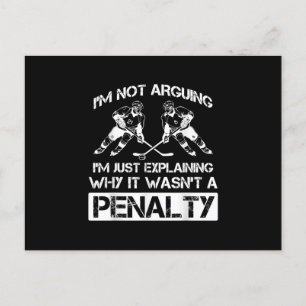 Invitation Carte Postale Joueur de hockey sur glace amusant discutant d'une