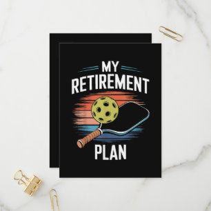 Invitation Carte Postale Joueur de pickleball Mon Plan de Retraite