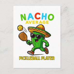 Invitation Carte Postale Joueur de pickleball moyen nacho