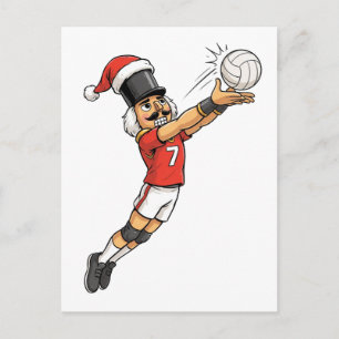 Invitation Carte Postale Joueur de volley Casse-Noisette Vacances Sports No