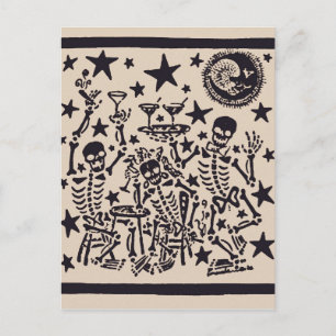 Invitation Carte Postale Jour de la fête des morts / Dia Muertos Fiesta