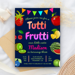 Invitation Carte Postale Joyeux Anniversaire Enfants Tutti Frutti