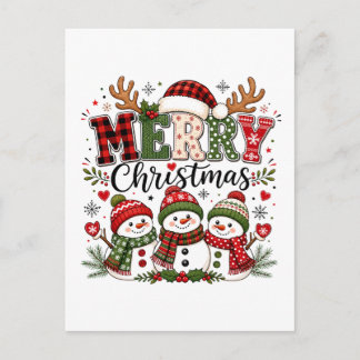 Invitation Carte Postale Joyeux Noël