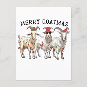 Invitation Carte Postale Joyeux Noël chèvre Animal Chèvre Amateur Joyeux No