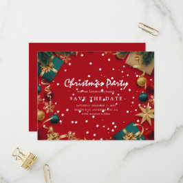 Invitation Carte Postale Joyeux Noël Fête Enregistrer la date