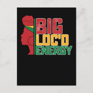 Invitation Carte Postale Junetten Big Loc'd Energy Black Freedom