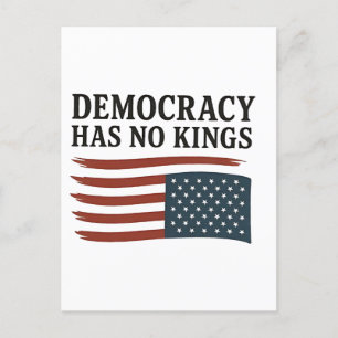 Invitation Carte Postale La démocratie n'a pas de roi Anti Trump USA 
