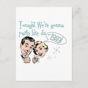 Invitation Carte Postale La partie comme elle est 1959 !