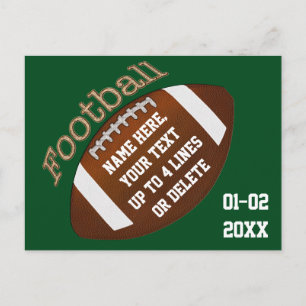 Invitation Carte Postale La partie personnalisée du football invite